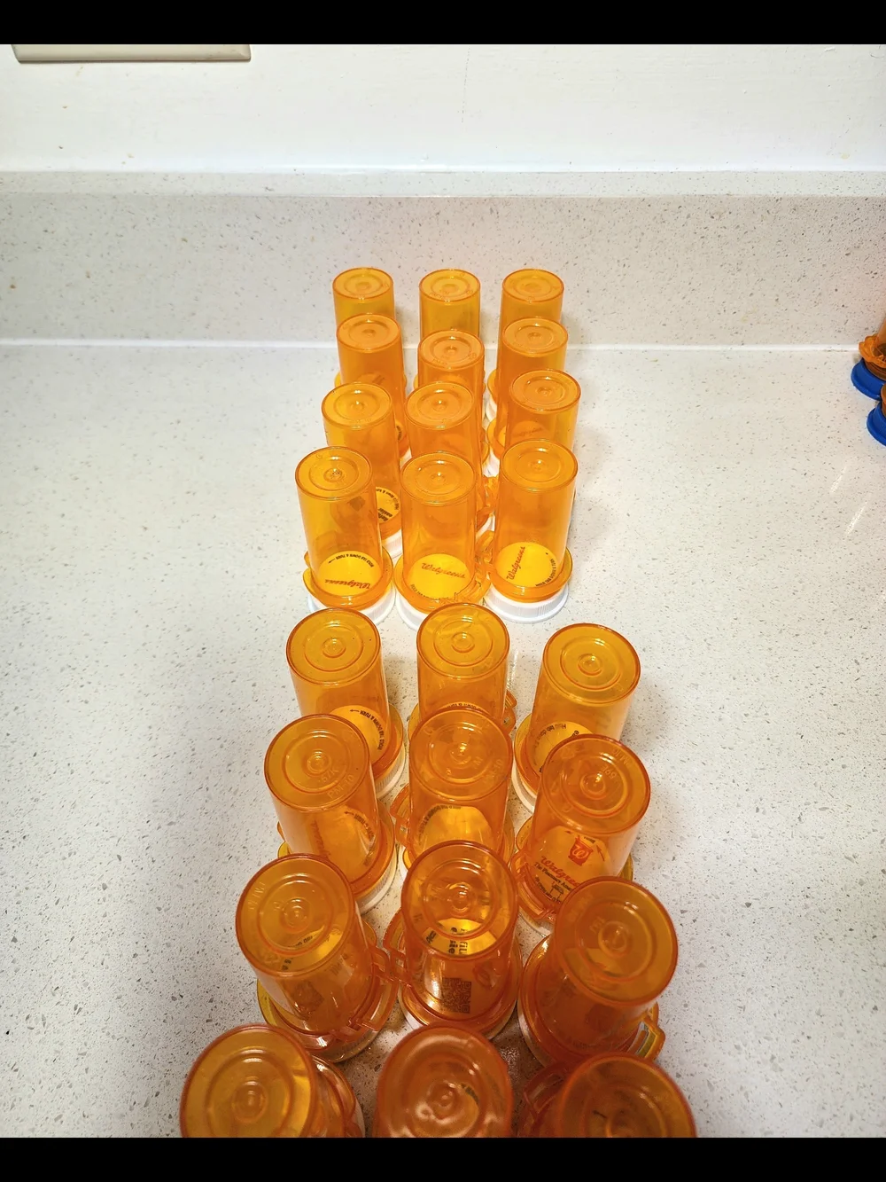 Amber Prescription Empty Pill Bottles with White Caps For Crafting 24 Ct.